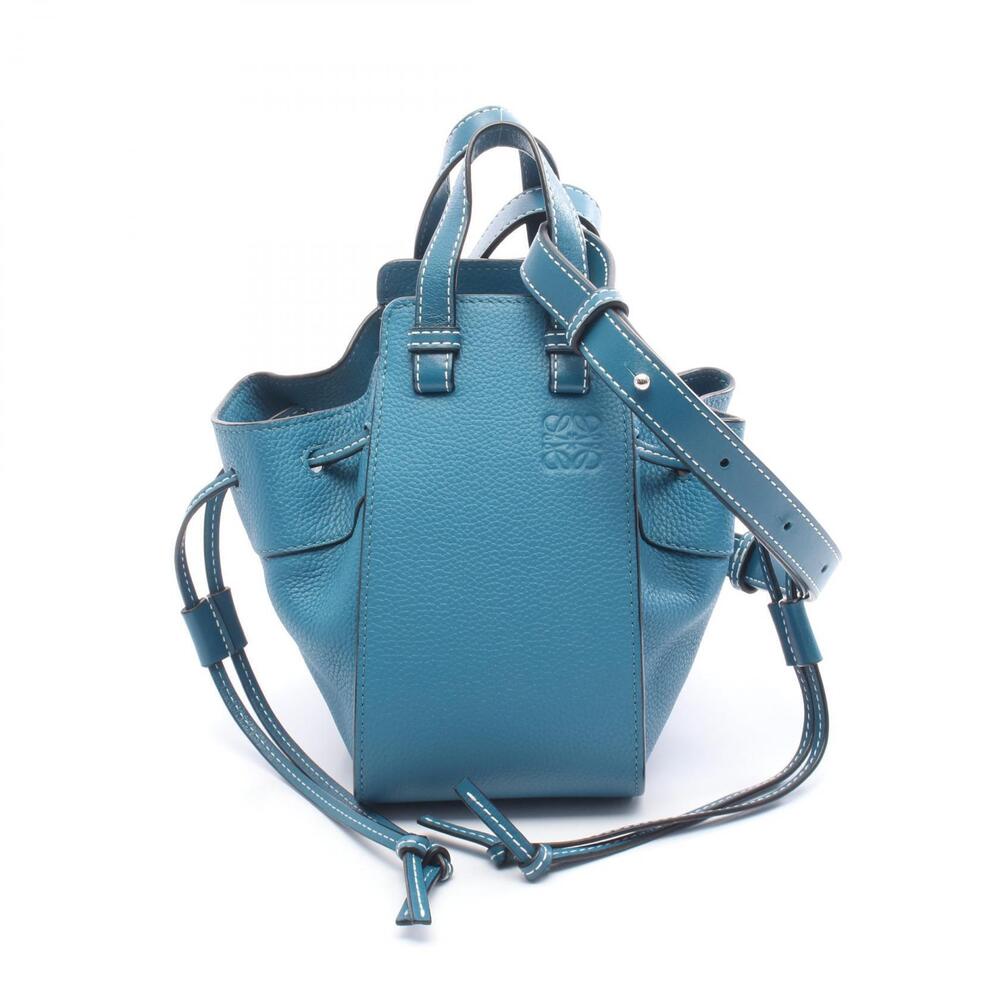 Loewe Hammock Drawstring Bag Handbag Leather Blue